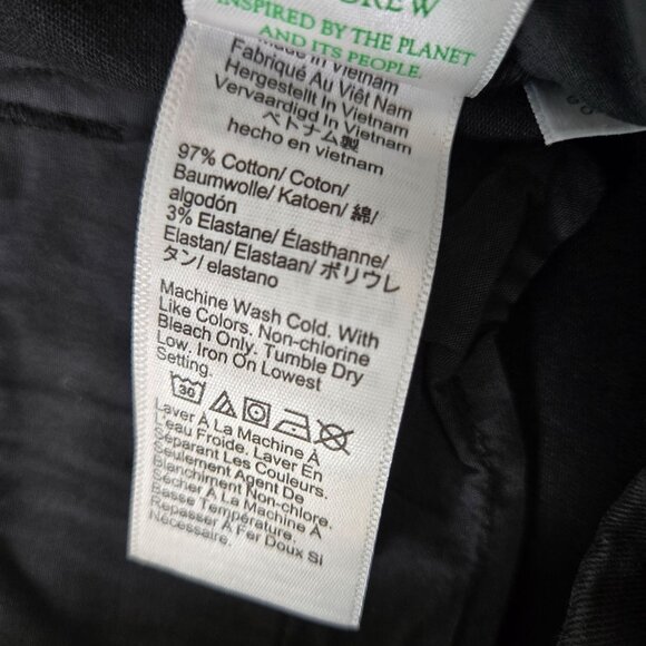 NWT J. Crew 4" Chino Short in Black Size 6 - Picture 5 of 5